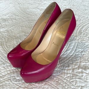 Pink Louboutin shoes